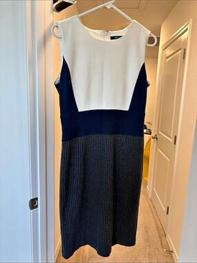 G2000 Color Block Midi Dress Size 38 Like New